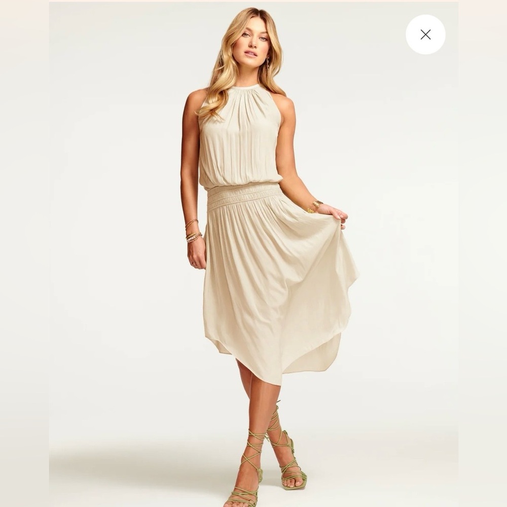 Never Worn Ramy Brook Elegant Cream Halter Dress